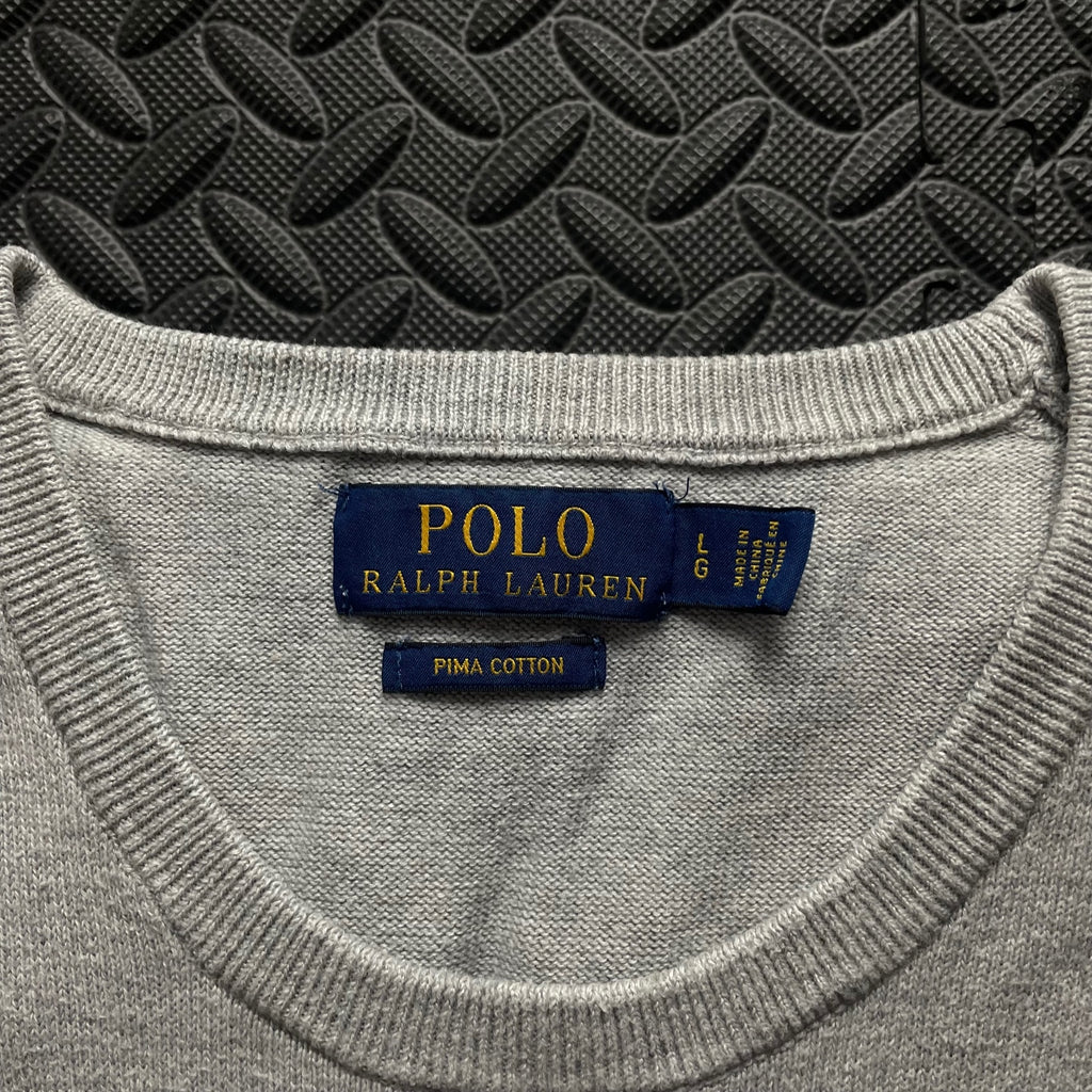 Ralph Lauren Grey Crewneck Jumper | Men’s Classic Fit L / 3685
