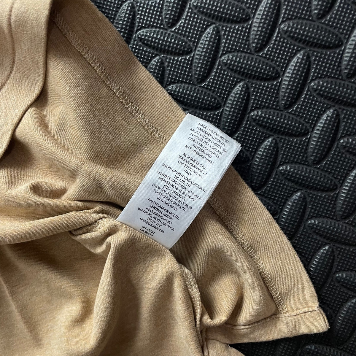 Ralph Lauren Beige Polo Shirt | Men’s Custom Slim Fit M / 3652