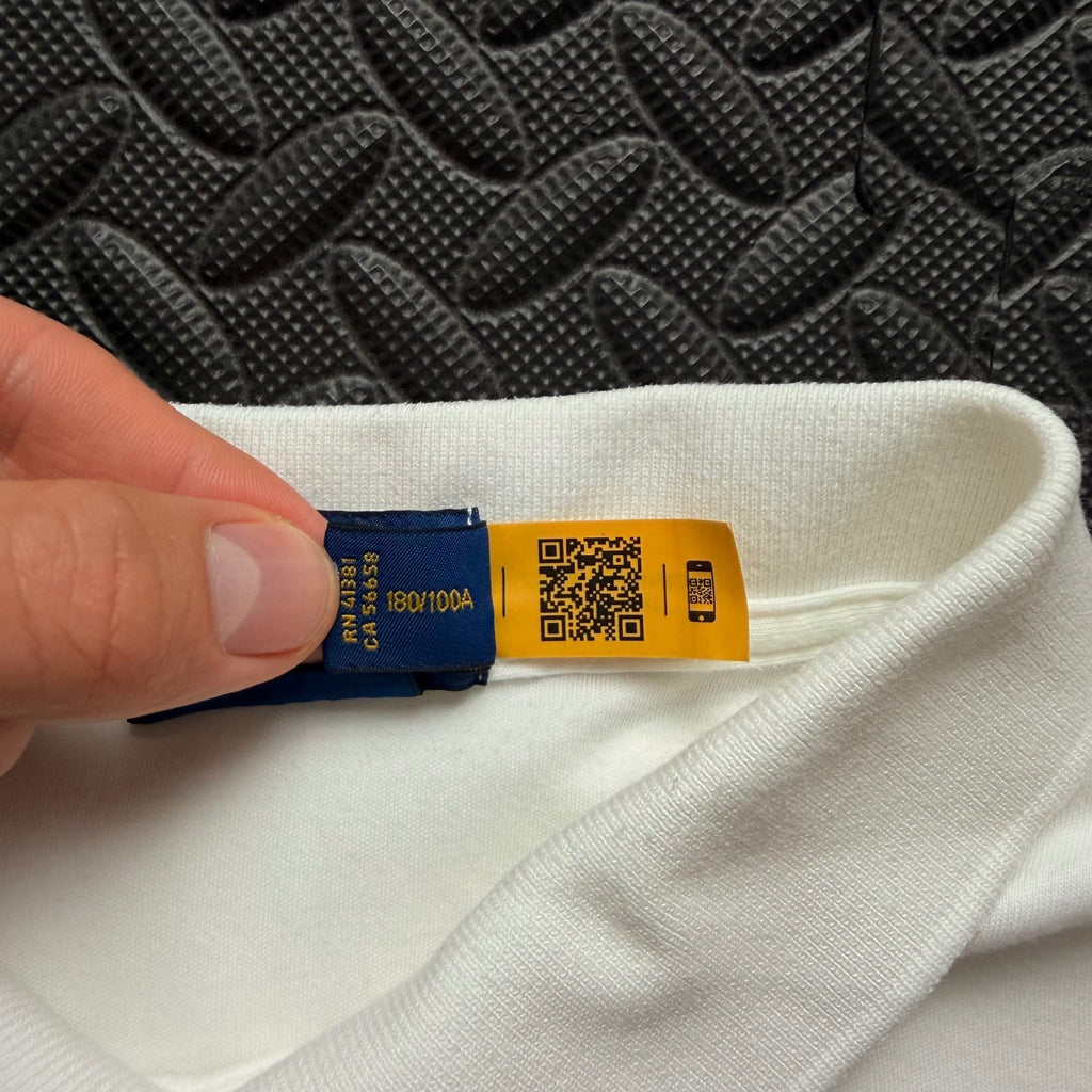 Ralph Lauren White Polo Shirt | Men’s Custom Slim Fit L / 3847