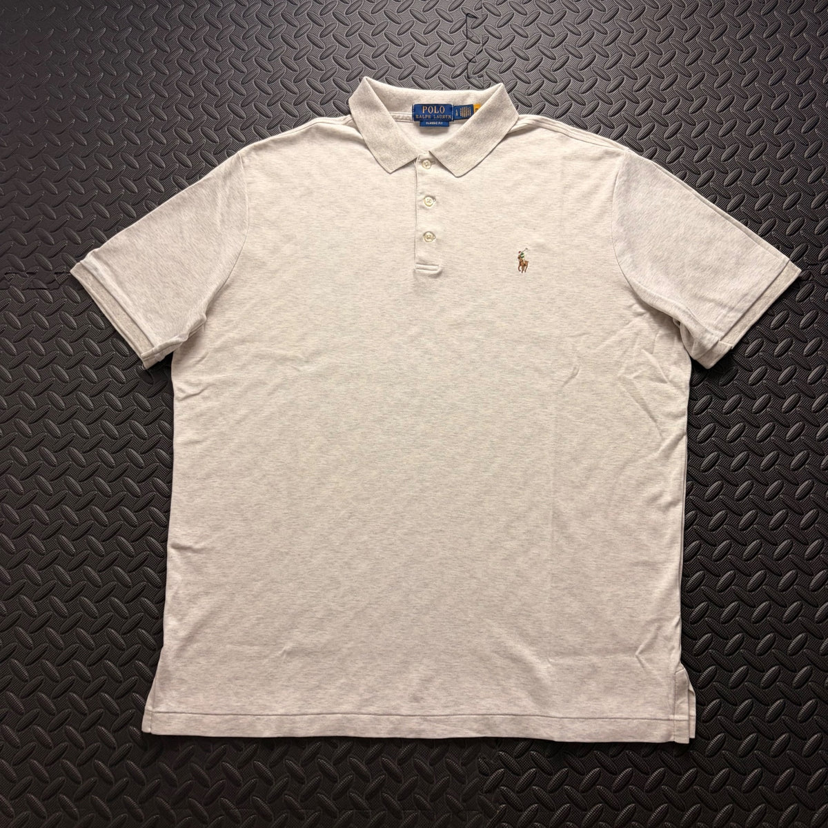 Ralph Lauren Cream Polo Shirt | Men’s Classic Fit L / 3857