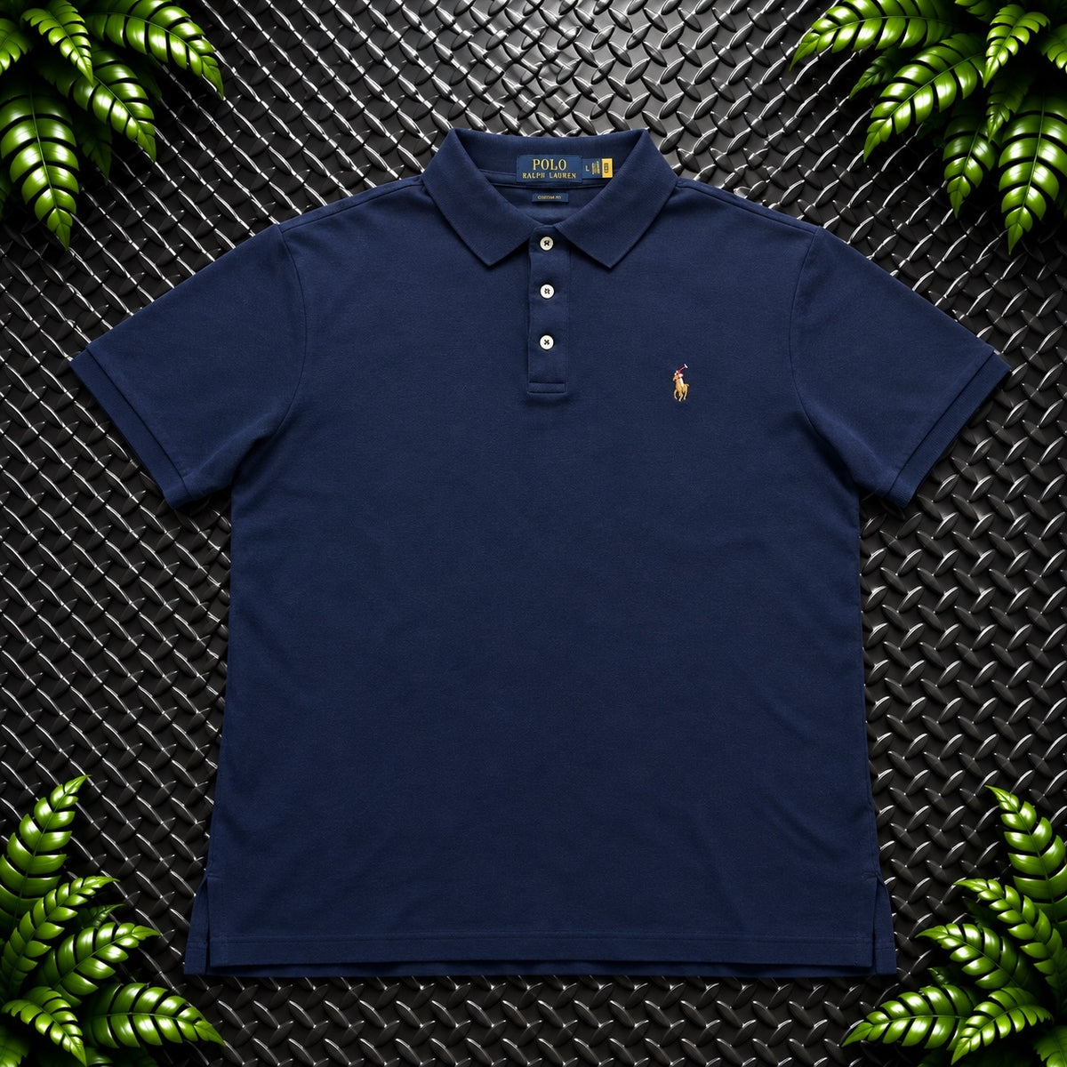 Ralph Lauren Navy Polo Shirt | Men’s Slim Fit L / 3695