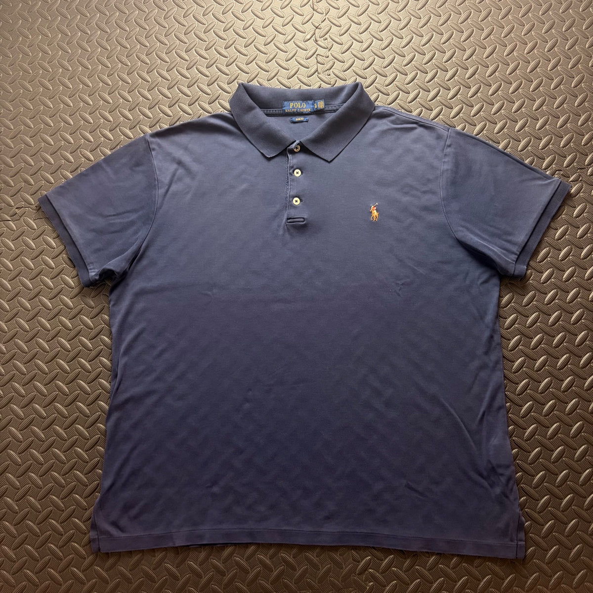 Ralph Lauren Navy Polo Shirt | Men’s Slim Fit XL / 3845