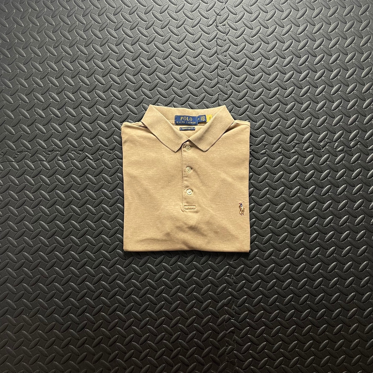 Ralph Lauren Beige Polo Shirt | Men’s Custom Slim Fit M / 3632