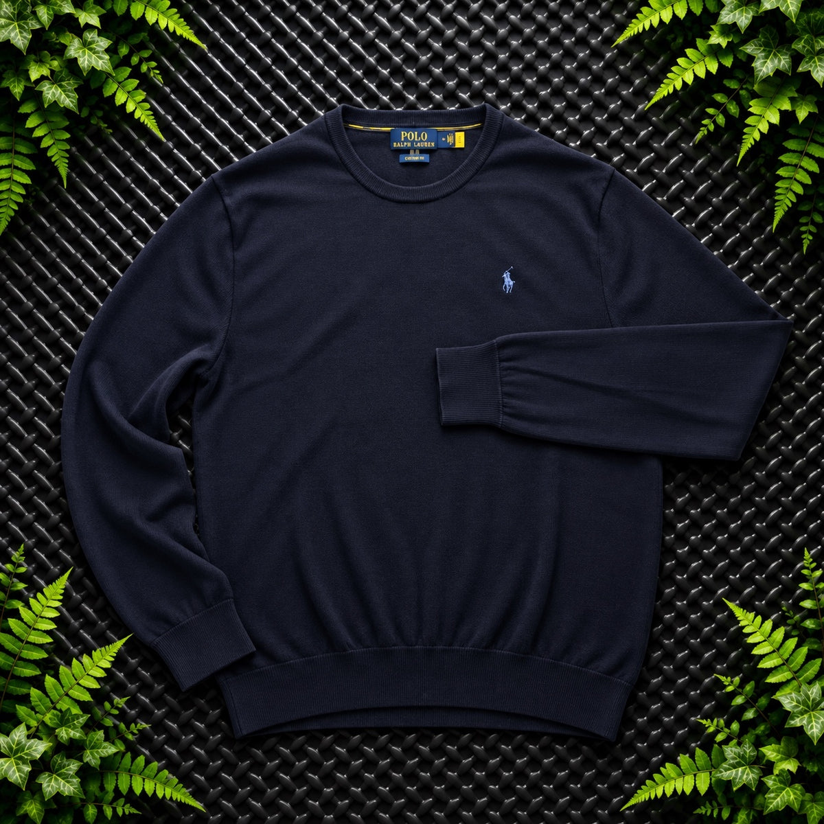 Ralph Lauren Navy Crewneck Jumper | Men’s Slim Fit M / 3738