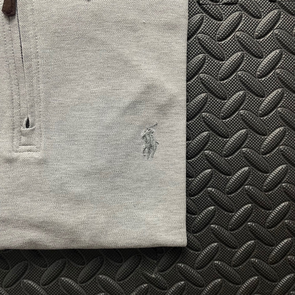 Ralph Lauren Grey 1/4 Zip Polo Shirt | Men’s Custom Slim Fit S / 3664