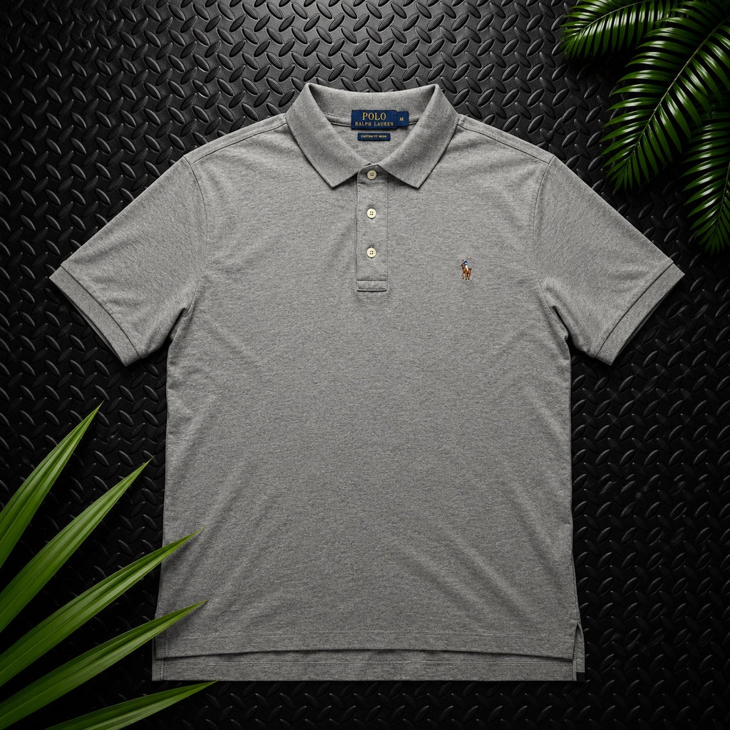 Ralph Lauren Grey Polo Shirt | Men’s Classic Fit L / 3427