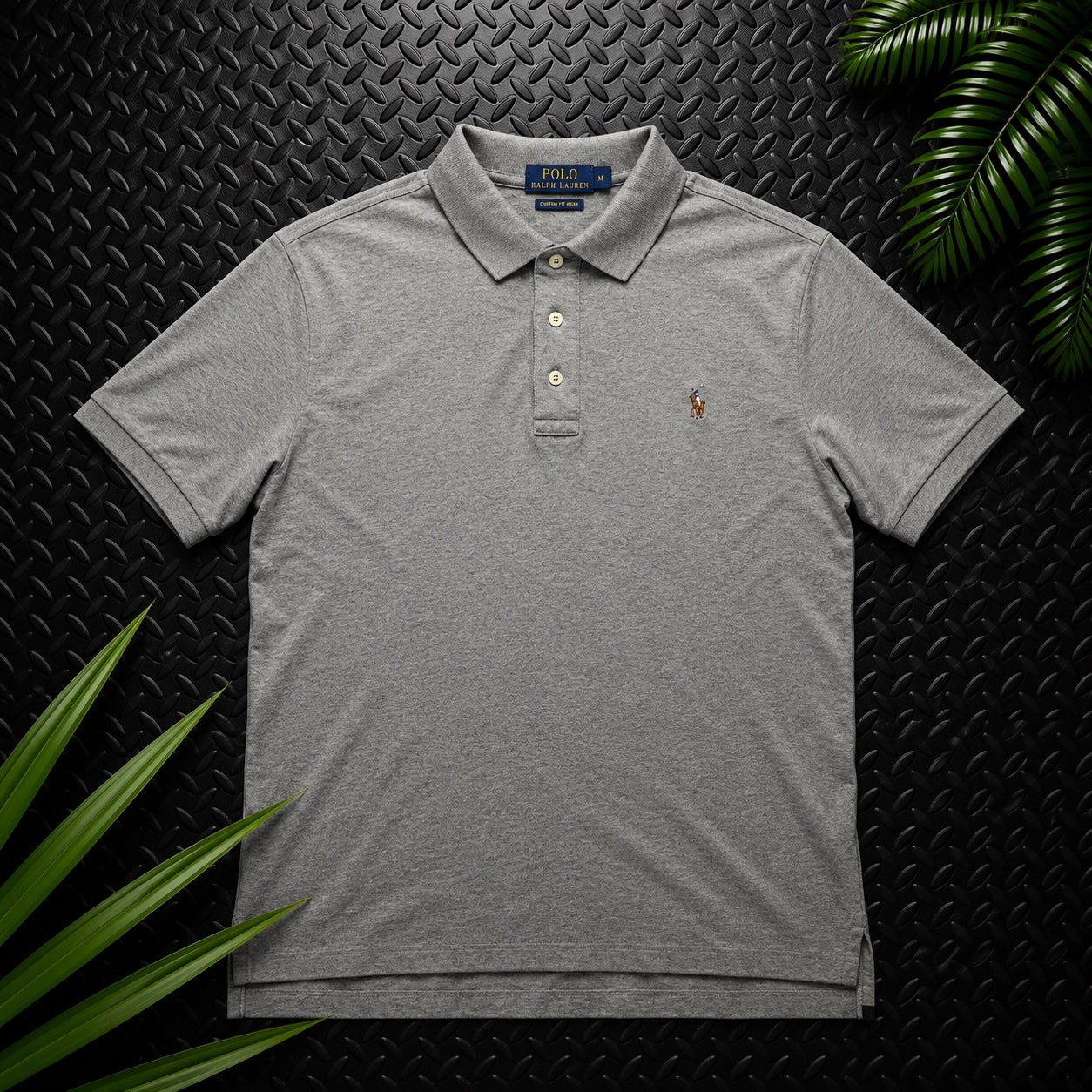 Ralph Lauren Grey Polo Shirt | Men’s Classic Fit L / 3427