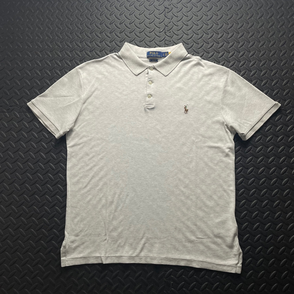 Ralph Lauren Cream Polo Shirt | Men’s Slim Fit L / 3601