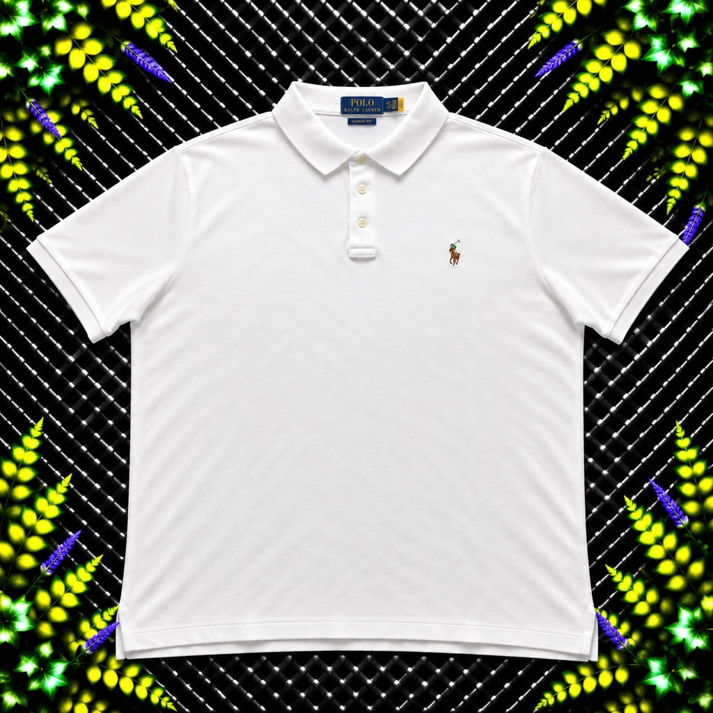 Ralph Lauren White Polo Shirt | Men’s Custom Slim Fit XXL / 3819