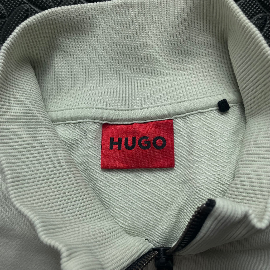 Hugo Boss Cream 1/4 Zip Sweatshirt / Mens Classic Fit L / 3693