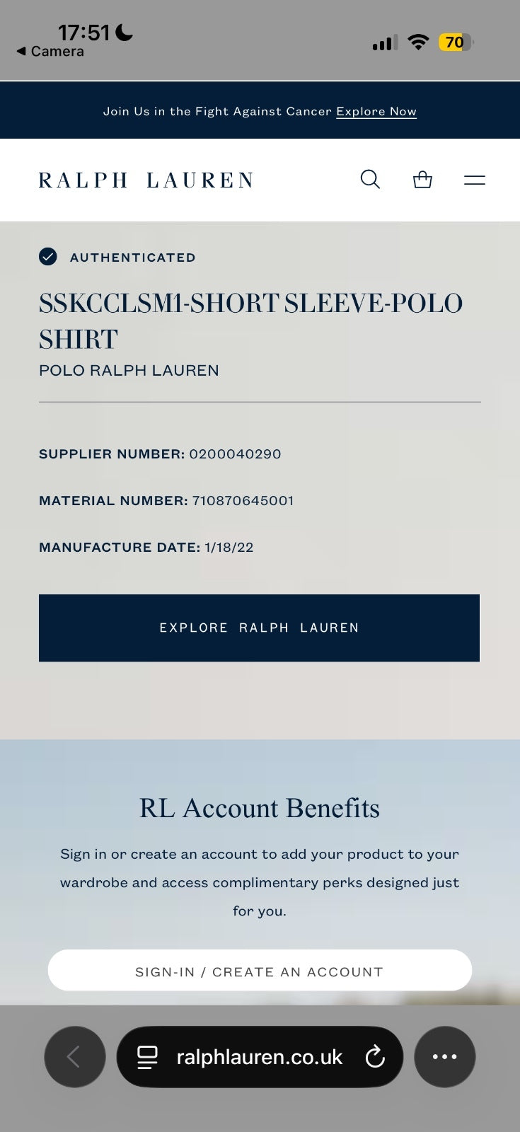Ralph Lauren White Polo Shirt | Men’s Classic Fit S / 3803