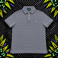 Ralph Lauren Navy Striped Polo Shirt | Men’s Classic Fit S / 3802