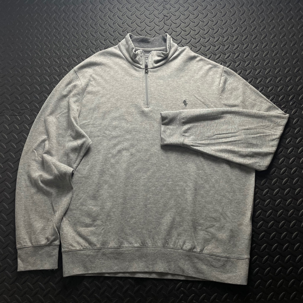 Ralph Lauren Grey 1/4 Zip Jumper | Mens Classic Fit XL / 3787