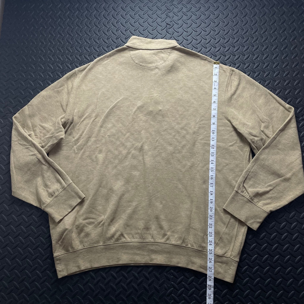 Ralph Lauren Beige 1/4 Zip Jumper | Men’s Classic Fit XL / 3730
