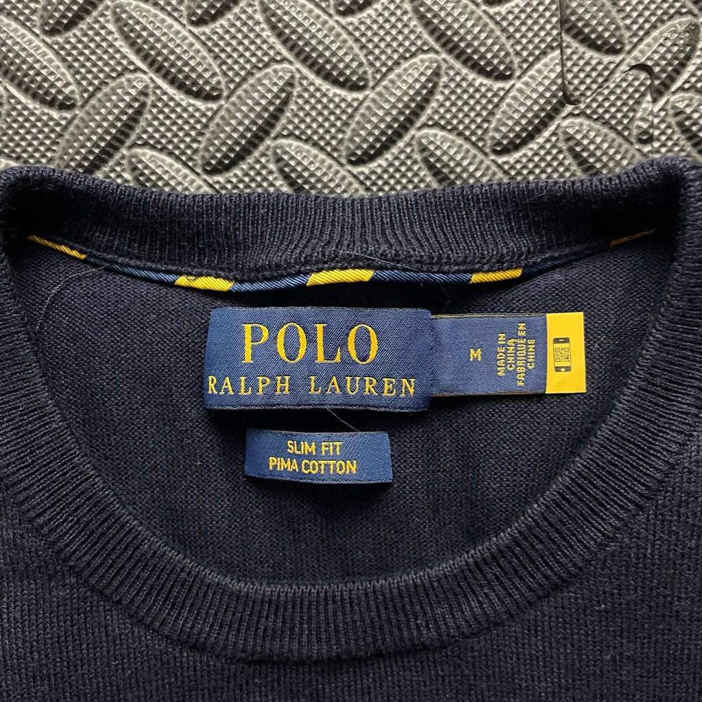 Ralph Lauren Navy Crewneck Jumper | Men’s Slim Fit M / 3738