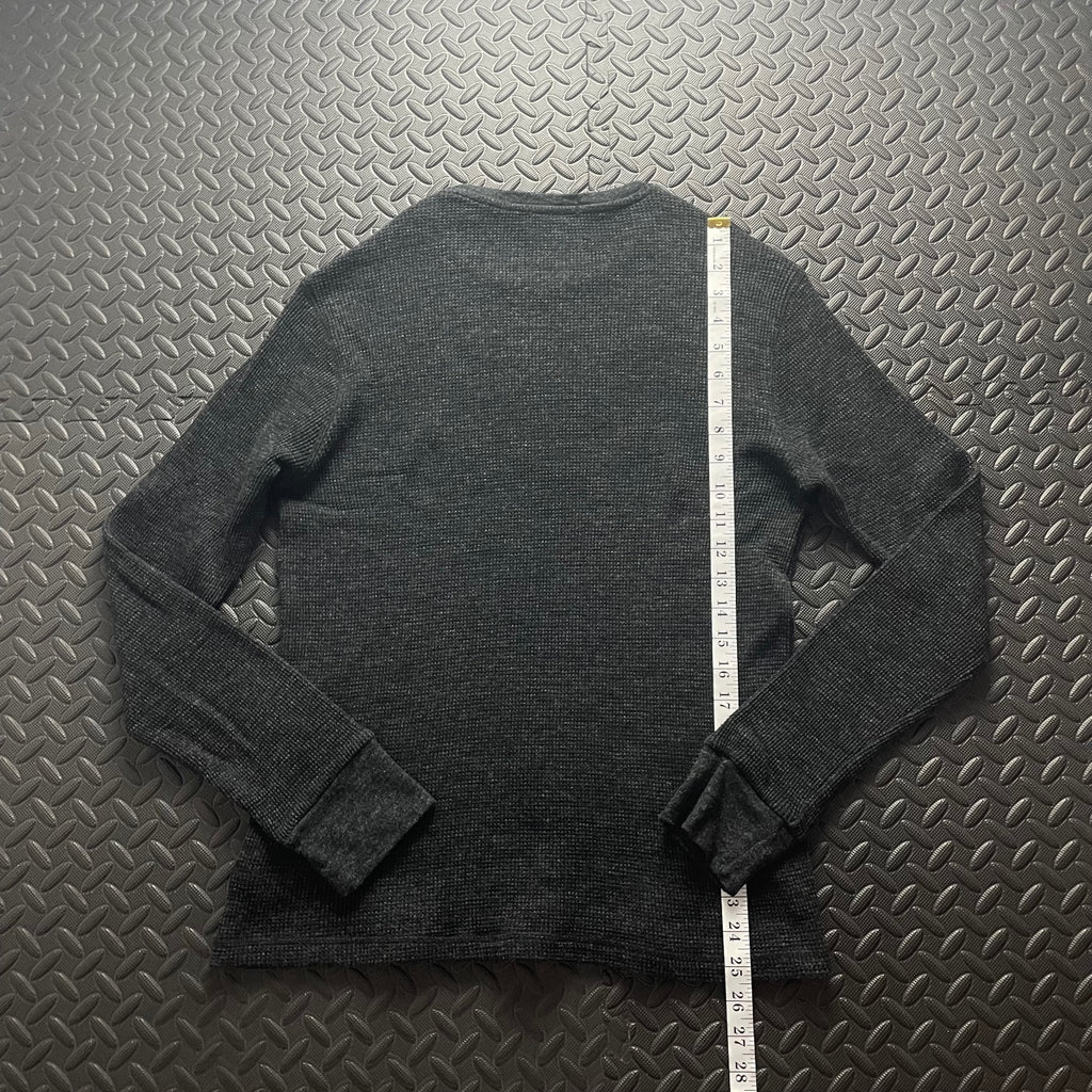 Ralph Lauren Grey Crewneck Waffle Jumper | Men’s Classic Fit L / 3775
