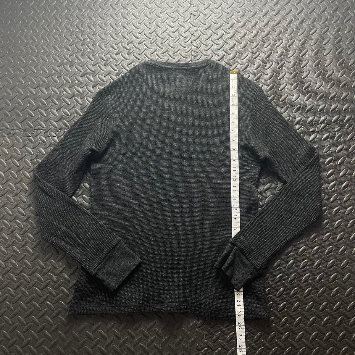 Ralph Lauren Grey Crewneck Waffle Jumper | Men’s Classic Fit L / 3775