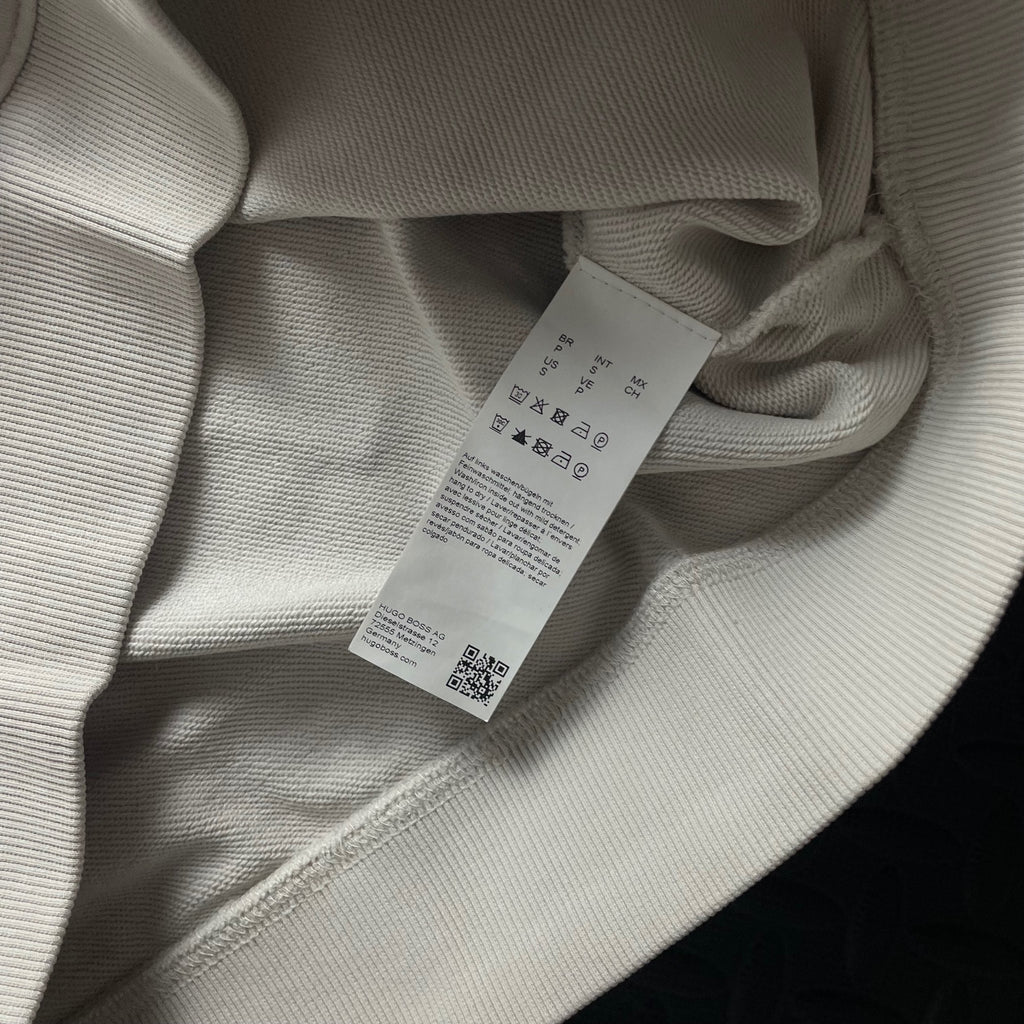 Hugo Boss Cream 1/4 Zip Sweatshirt | Mens Classic Fit S / 3692
