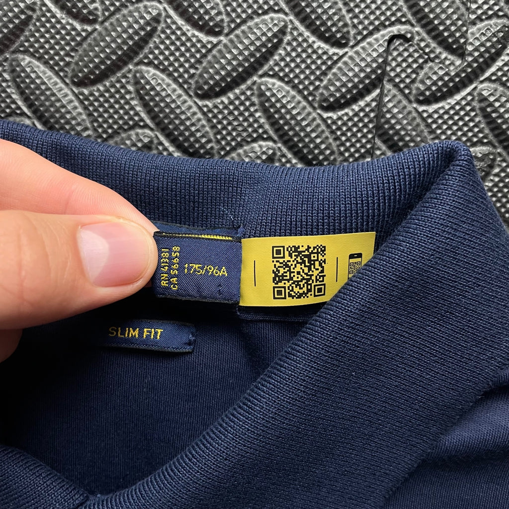 Ralph Lauren Navy Polo Shirt | Men’s Slim Fit M / 3799