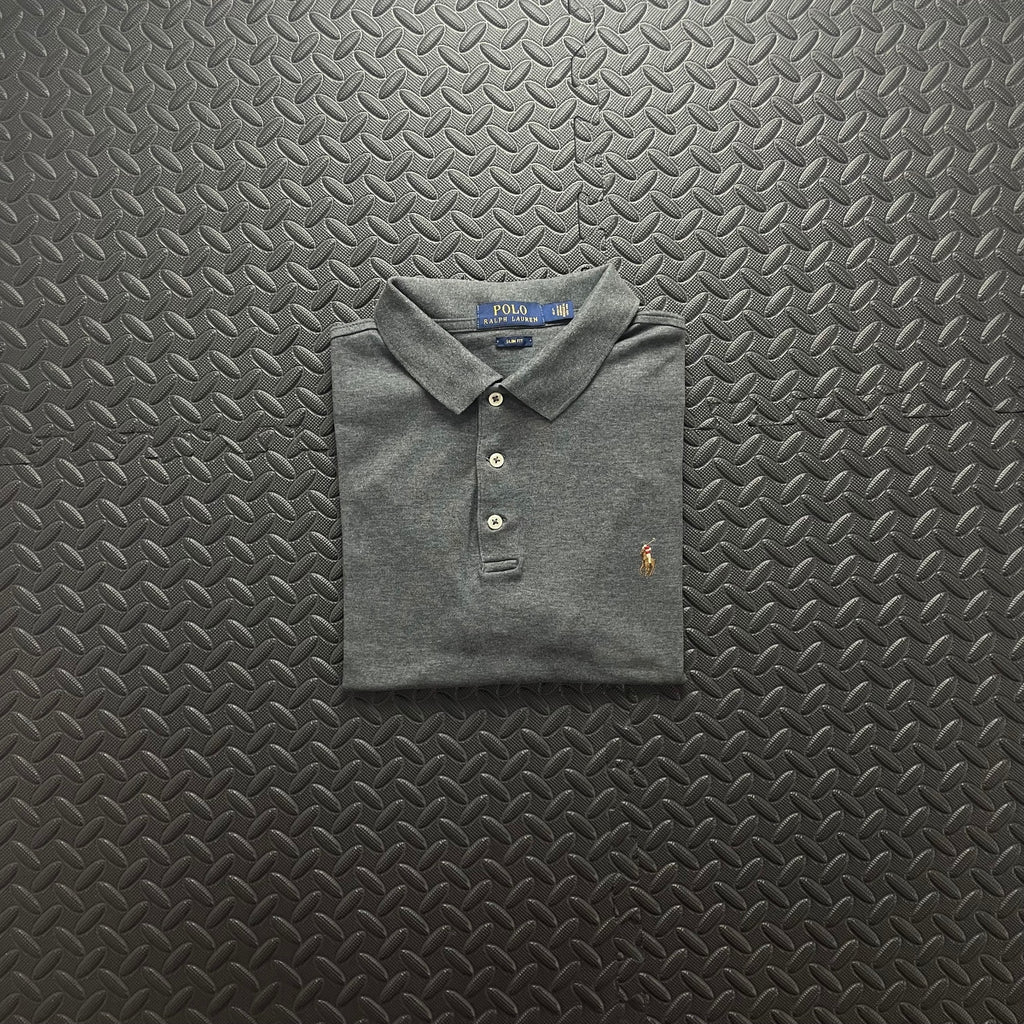 Ralph Lauren Grey Polo Shirt | Men’s Slim Fit L / 3621