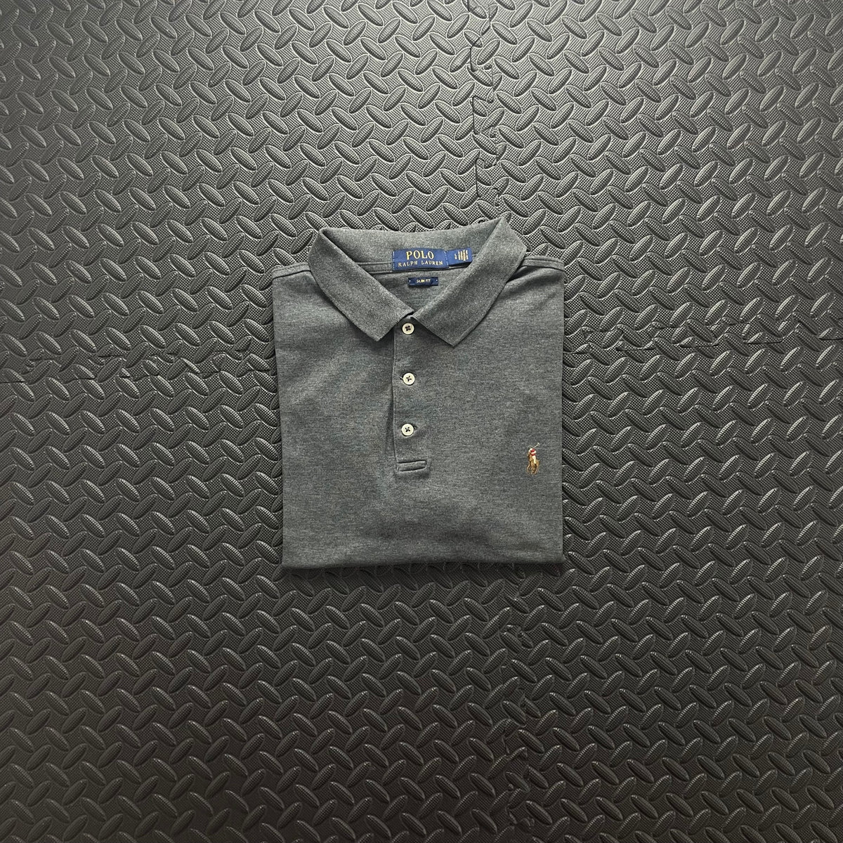 Ralph Lauren Grey Polo Shirt | Men’s Slim Fit L / 3621