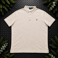 Ralph Lauren Cream Polo Shirt | Men’s Classic Fit L / 3857
