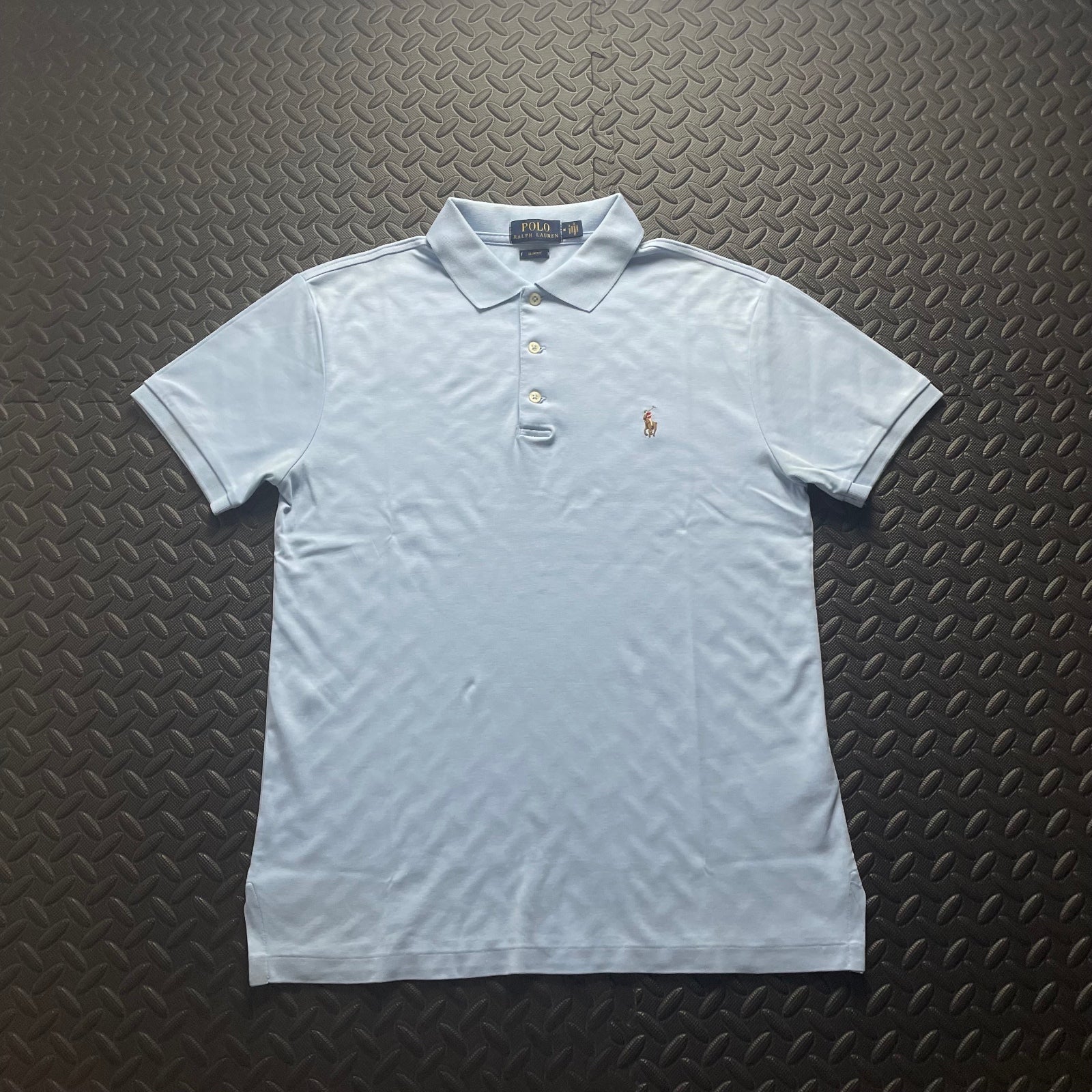 Ralph Lauren Light Blue Polo Shirt | Men’s Slim Fit M / 3399