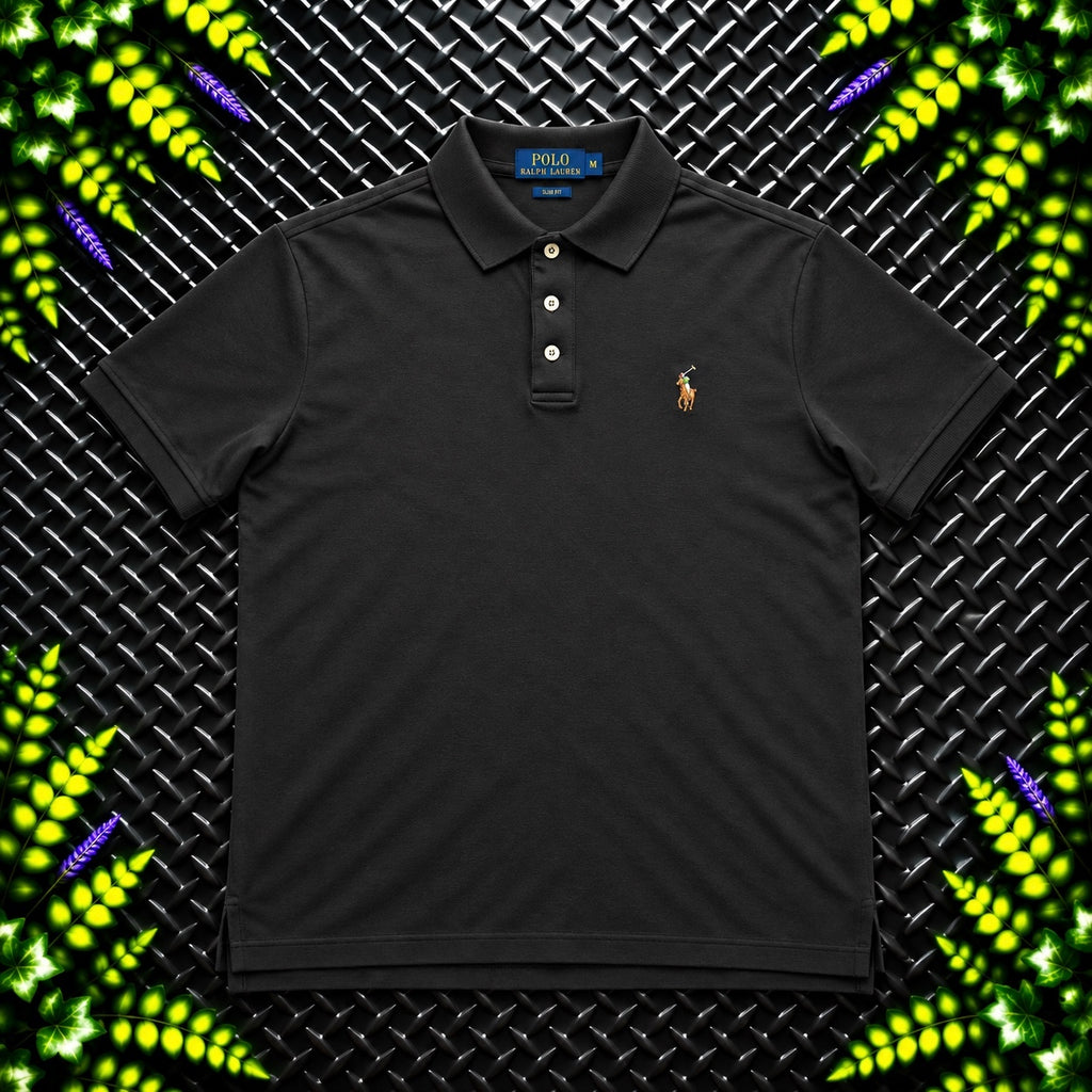 Ralph Lauren Black Polo Shirt | Men’s Slim Fit XL / 3832