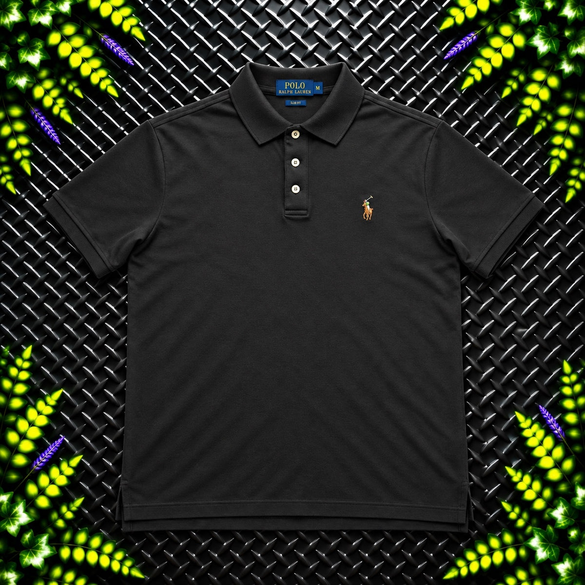 Ralph Lauren Black Polo Shirt | Men’s Slim Fit XL / 3832