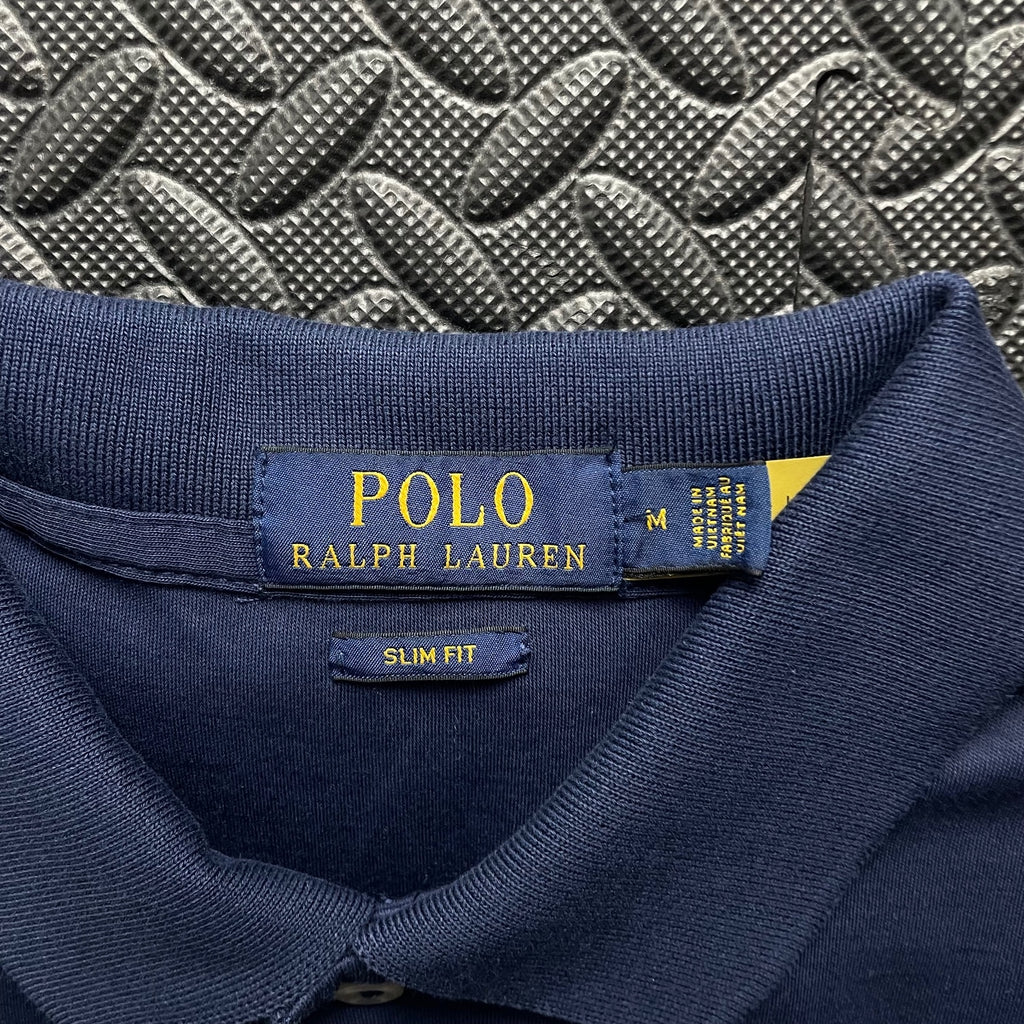 Ralph Lauren Navy Polo Shirt | Men’s Slim Fit M / 3799