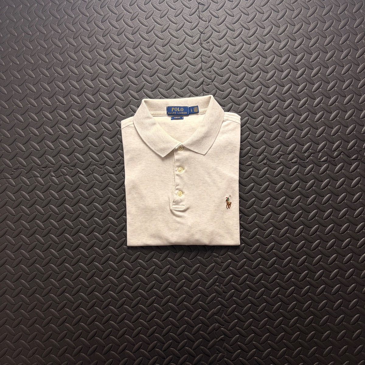 Ralph Lauren Cream Polo Shirt | Men’s Slim Fit L / 3872