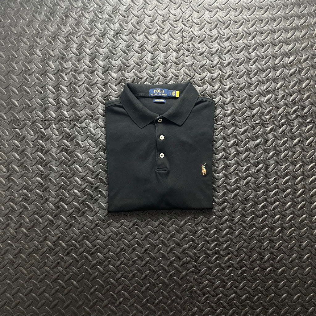 Ralph Lauren Black Polo Shirt | Men’s Custom Slim Fit L / 3758
