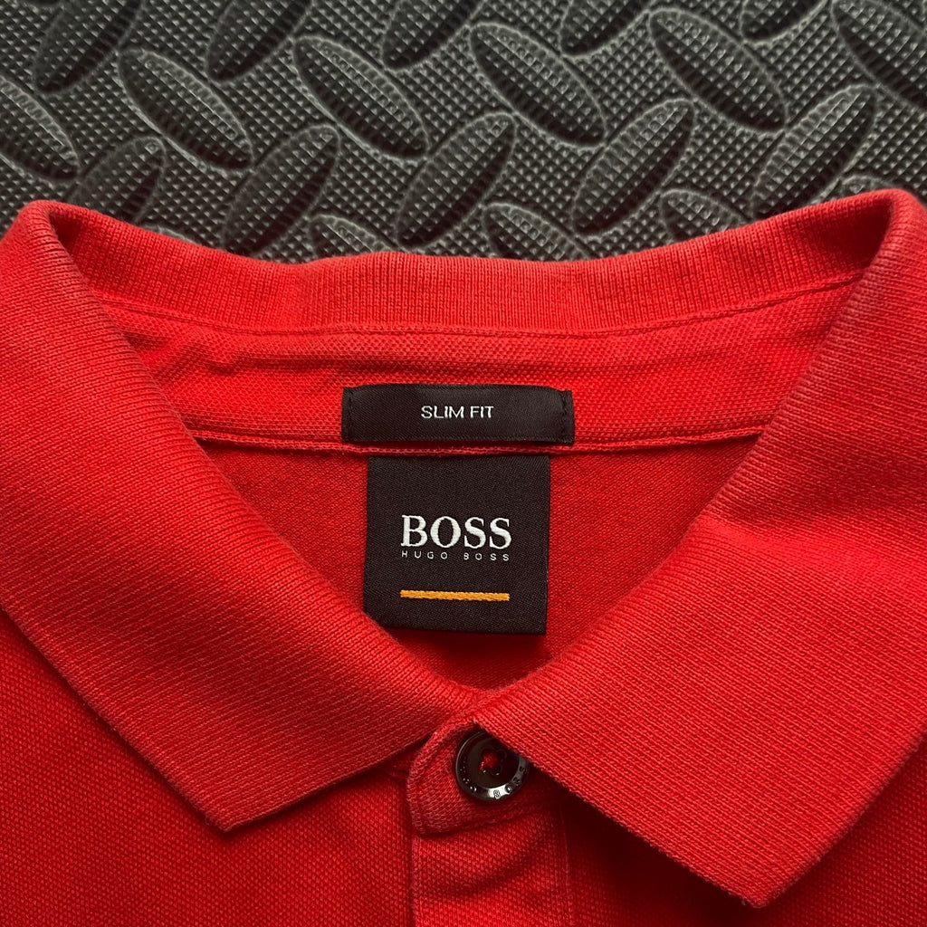 Hugo Boss Red Polo Shirt | Men’s Slim Fit M / 3087