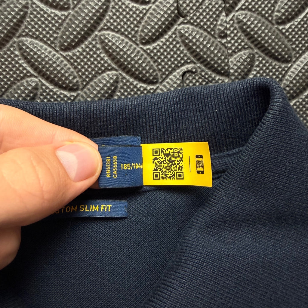 Ralph Lauren Navy Polo Shirt | Men’s Custom Slim Fit XL / 3812