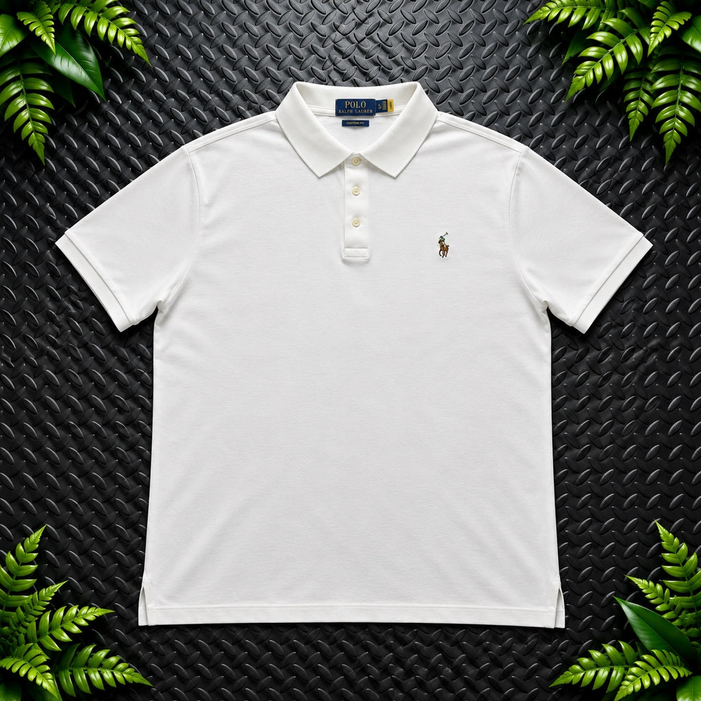Ralph Lauren White Polo Shirt | Men’s Custom Slim Fit XL / 3721