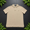 Ralph Lauren Beige Polo Shirt | Men’s Slim Fit M / 3654