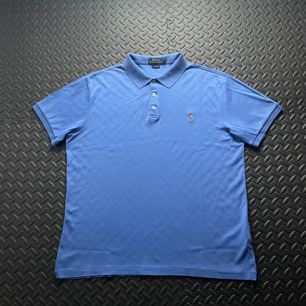 Ralph Lauren Blue Polo Shirt | Men’s Slim Fit XL / 3796