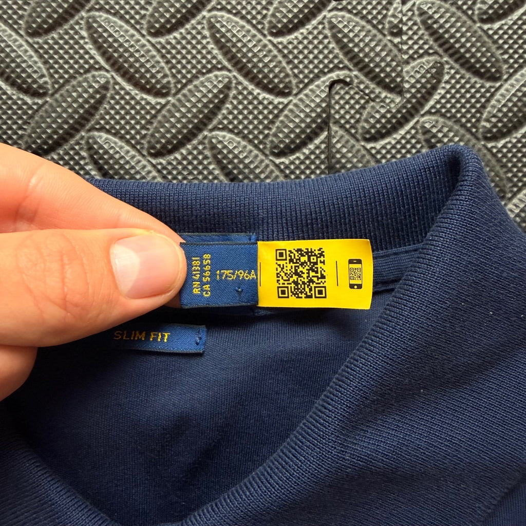 Ralph Lauren Navy Polo Shirt | Men’s Slim Fit M / 3842
