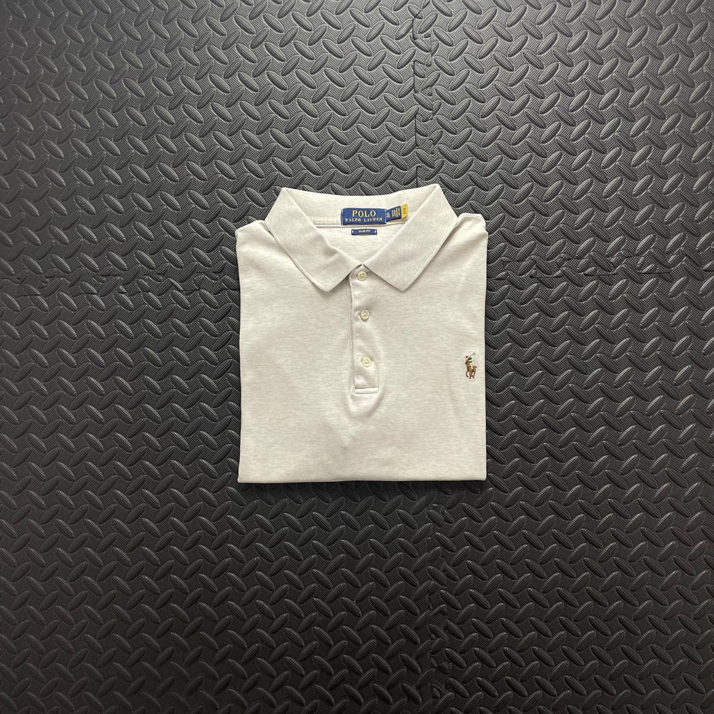 Ralph Lauren Cream Polo Shirt | Men’s Slim Fit XL / 3720