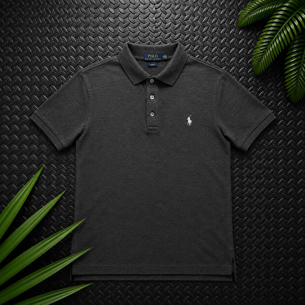 Ralph Lauren Grey Polo Shirt | Men’s Slim Fit M / 3432