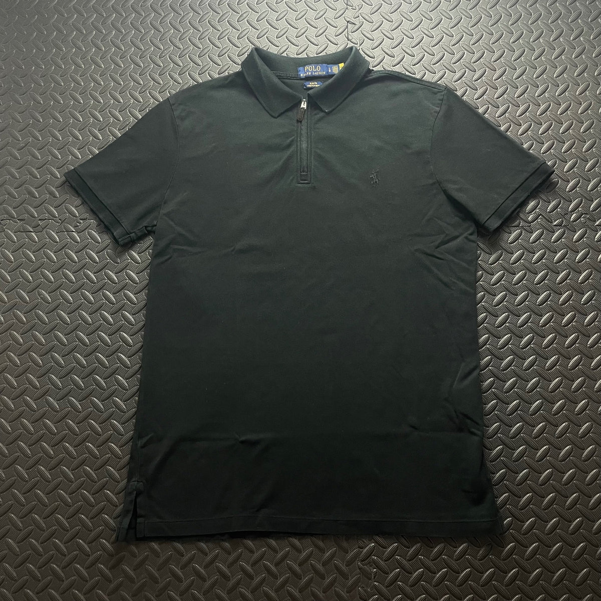 Ralph Lauren Black 1/4 Zip Polo Shirt | Men’s Slim Fit L / 3751