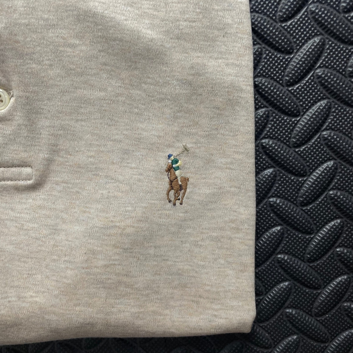 Ralph Lauren Beige Polo Shirt | Men’s Custom Slim Fit L / 3669