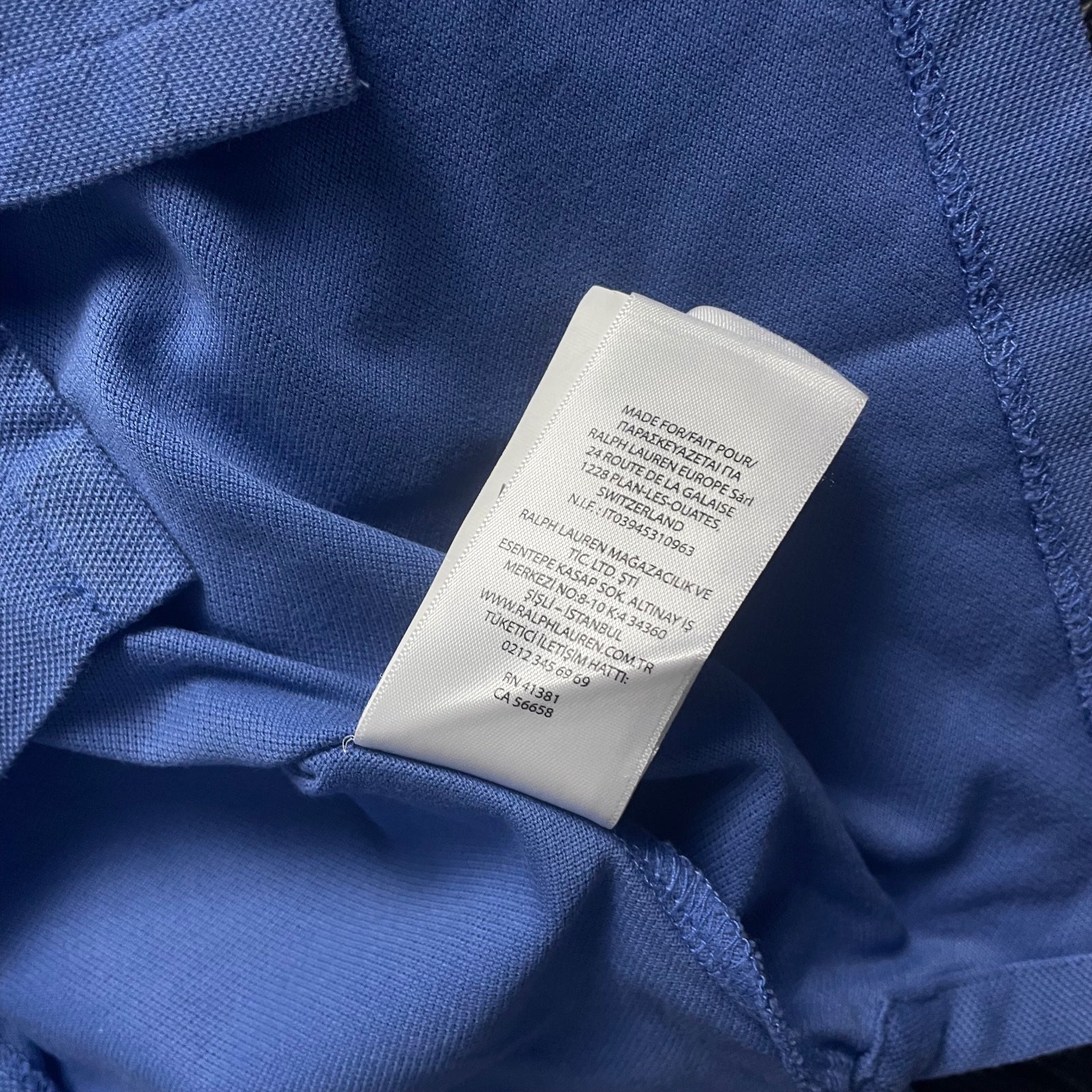 Ralph Lauren Blue Polo Shirt | Men’s Slim Fit S / 3403