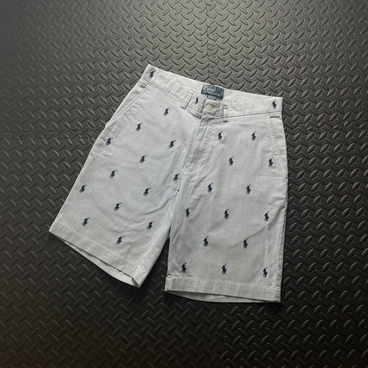 Ralph Lauren Navy Pinstriped Chino Shorts | Men’s W30” / 3526