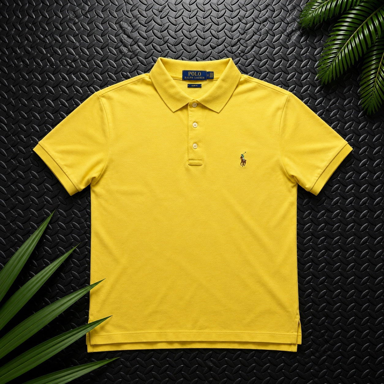 Ralph Lauren Yellow Polo Shirt | Men’s Slim Fit L / 3437