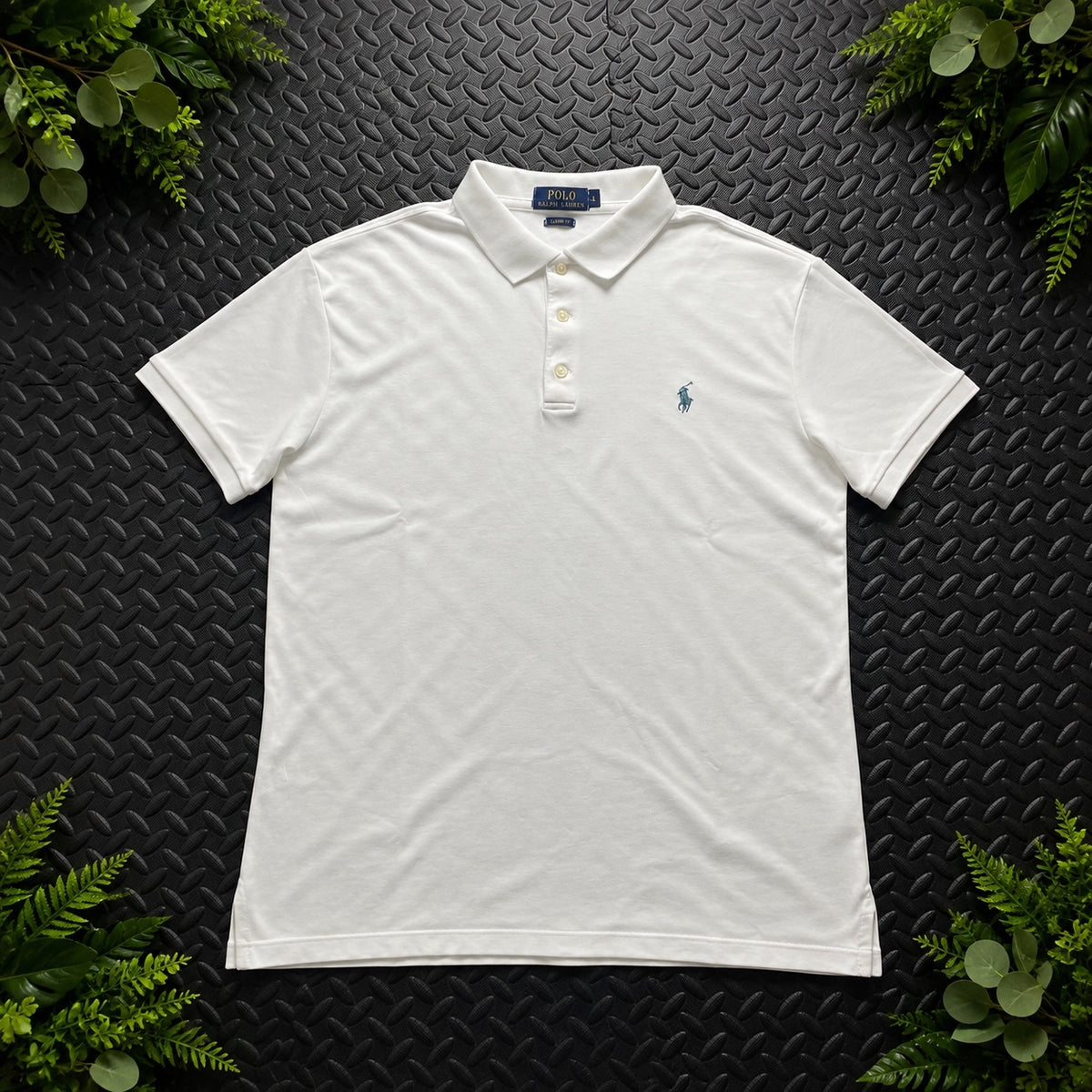 Ralph Lauren White Polo Shirt | Men’s Slim Fit L / 3615