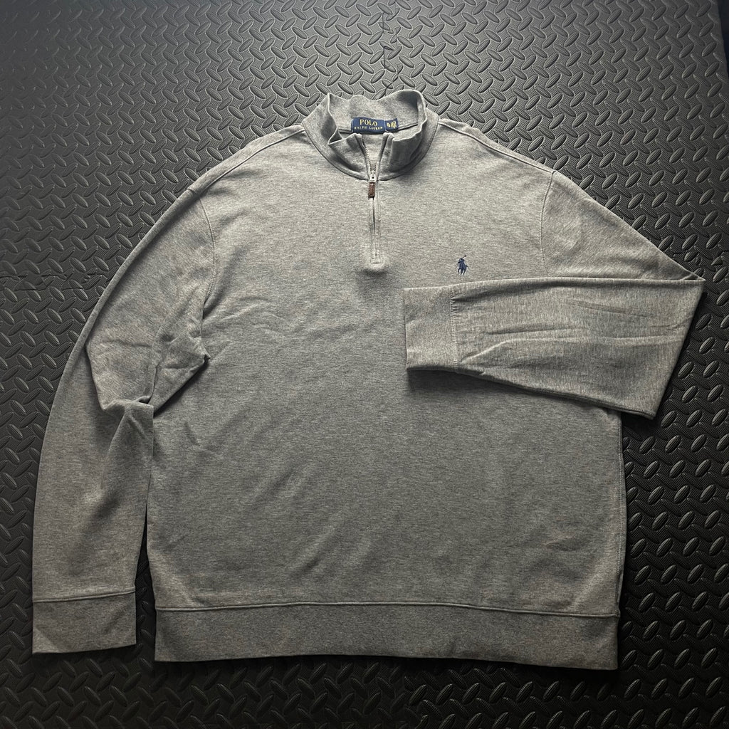 Ralph Lauren Grey 1/4 Zip Jumper | Mens Classic Fit XL / 3788