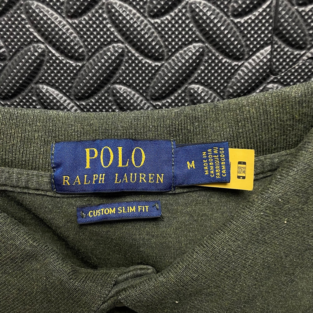Ralph Lauren Khaki Polo Shirt | Men’s Custom Slim Fit M / 3608