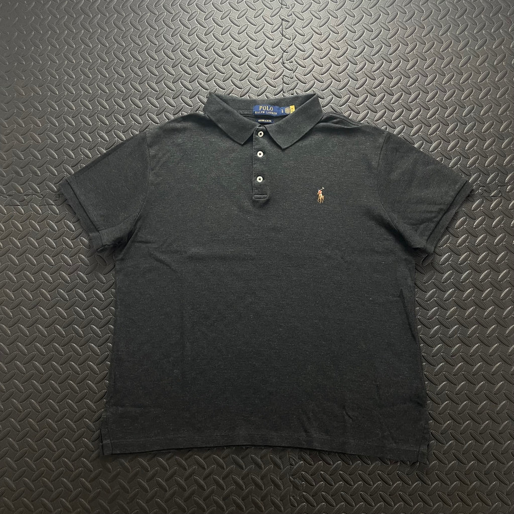 Ralph Lauren Grey Polo Shirt | Men’s Custom Slim Fit L / 3697