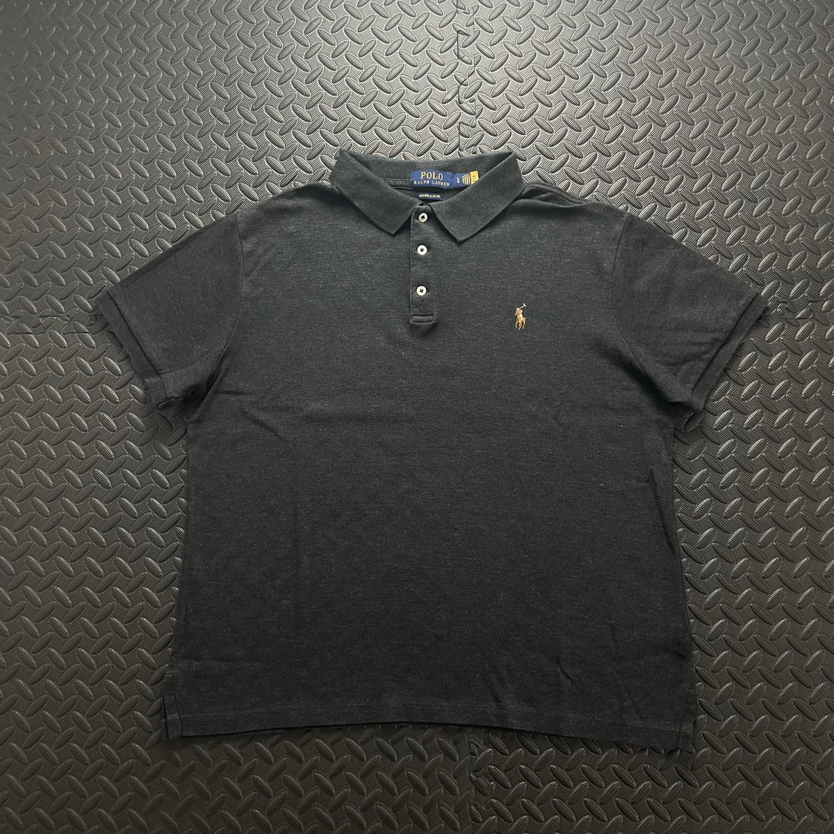 Ralph Lauren Grey Polo Shirt | Men’s Custom Slim Fit L / 3697